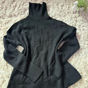 Neiman Marcus Classic Black Turtleneck Sweater